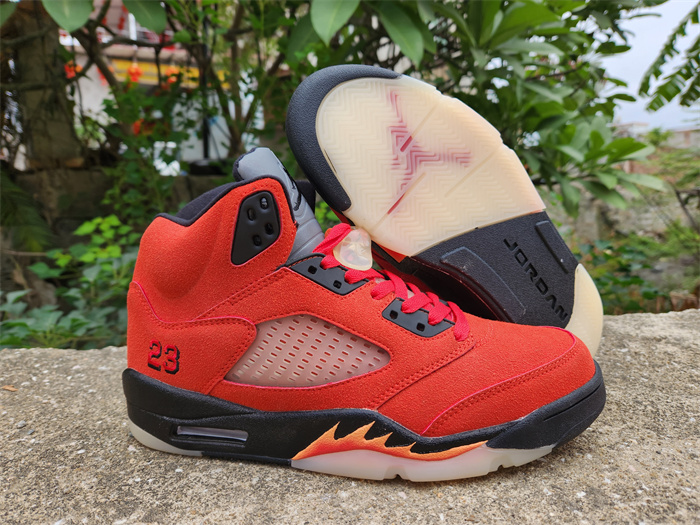 Women's Running Weapon Air Jordan 5 Red Shoes 012 Women's Running Weapon Air Jordan 5 Red Shoes 012